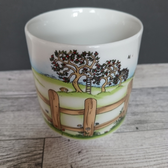 Joan Walsh Anglund Vintage 1969 Mug Boy on Fence Ebeling and Reuss W. Germany - Picture 2 of 6